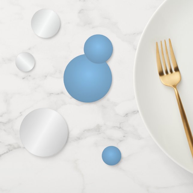 White and Blue Confetti (Group)