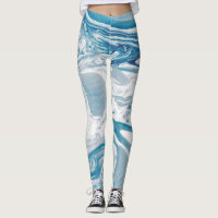 White and Blue Faux Marble Modern