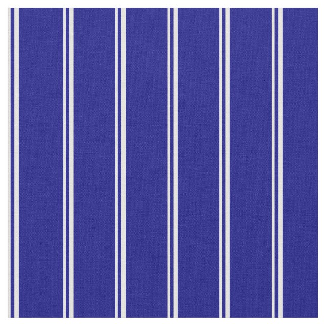 White and Blue Lines Fabric (Close Up)