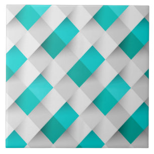 White And Blue Mosaic Pattern Ceramic Tile