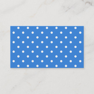 White and Blue Polka Dot Pattern. Business Card