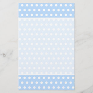 White and Blue Polka Dot Pattern. Spotty.