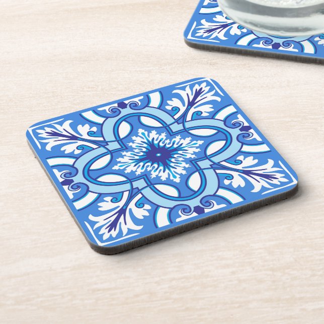 🤍 💙White and blue  Porto Azulejos  Coaster (Left Side)