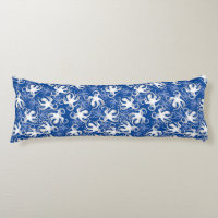 White And Blue Repeating Motif | Octopus Pattern