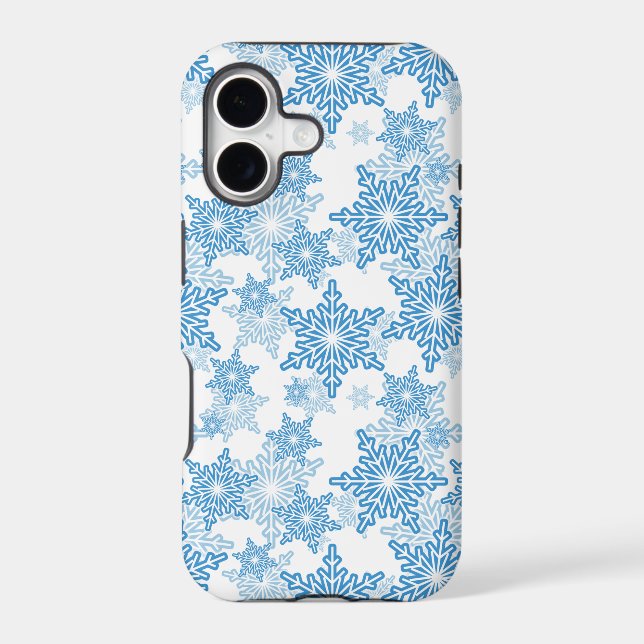 White and Blue Snowflake Seamless Pattern (Back)