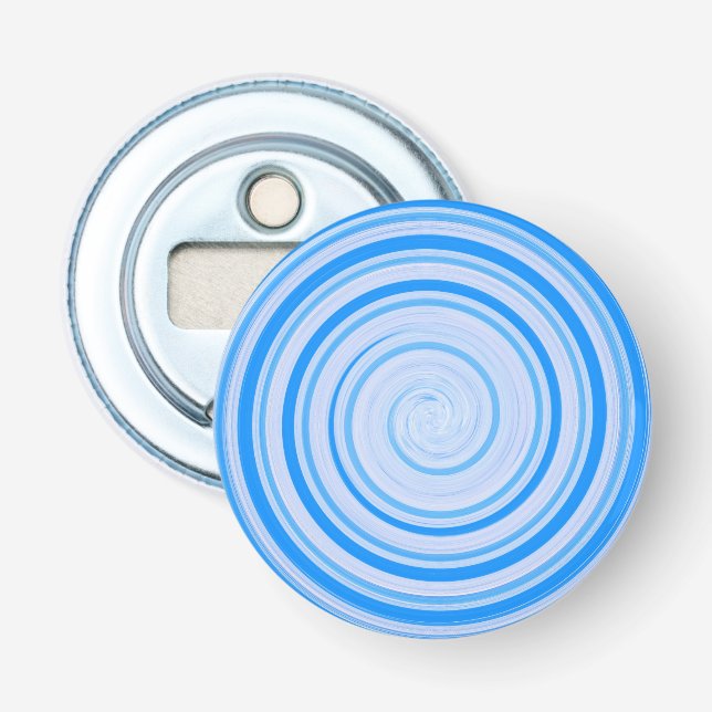 White and blue spiral bottle opener (Front)