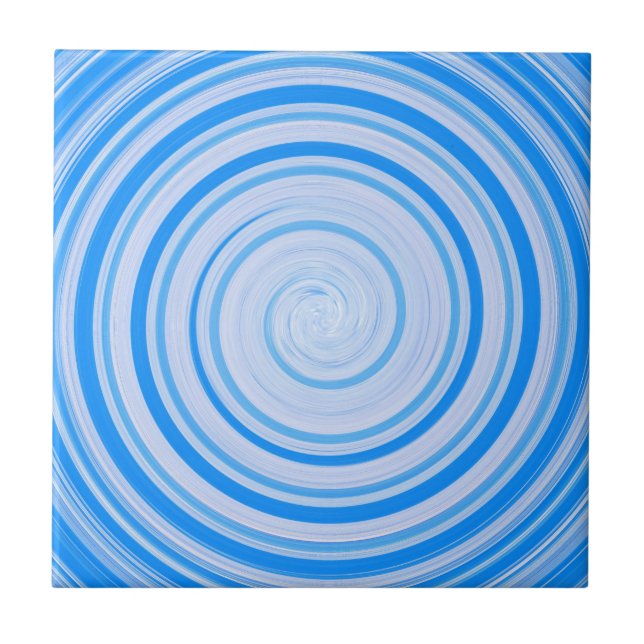 White and blue spiral tile (Front)