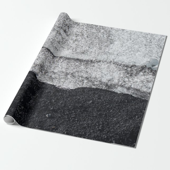 White and blue stone fragment wrapping paper (Unrolled)