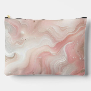 White and Blush Pink Milky Way Accessory Pouch
