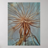 White and brown abstract painting
