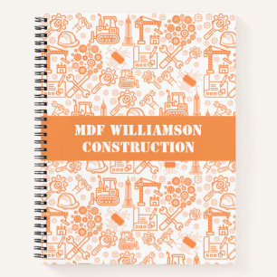 white and brown Architectural Blueprint Engineer Notebook