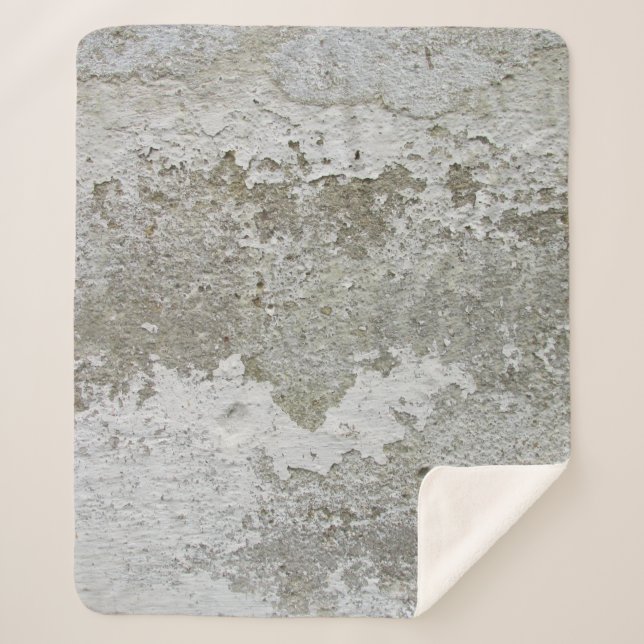 White and brown area rug sherpa blanket (Front)