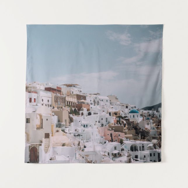 WHITE AND BROWN BUILDING TAPESTRY (Front)