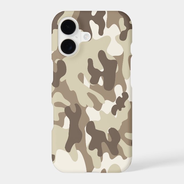 White And Brown Camouflage Case-Mate iPhone Case (Back)