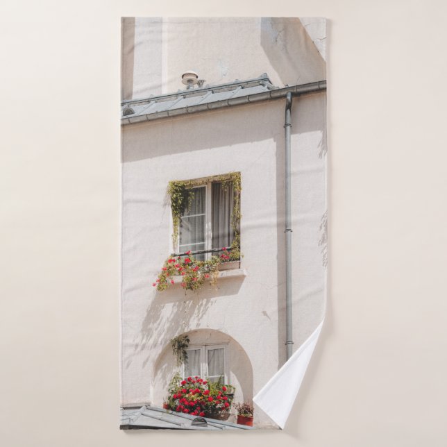 WHITE AND BROWN CONCRETE HOUSE BATH TOWEL (Bath Towel)