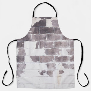 White and brown concrete wall apron