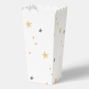 White and Brown Watercolor Cute Baby Shower Favour Box