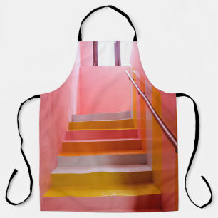 WHITE AND BROWN WOODEN STAIRCASE APRON