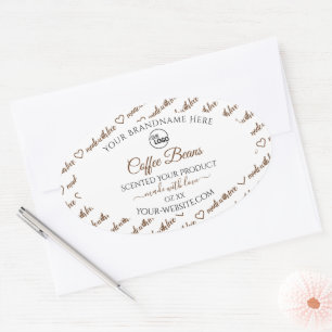 White and Brown Word Cloud Product Labels Add Logo