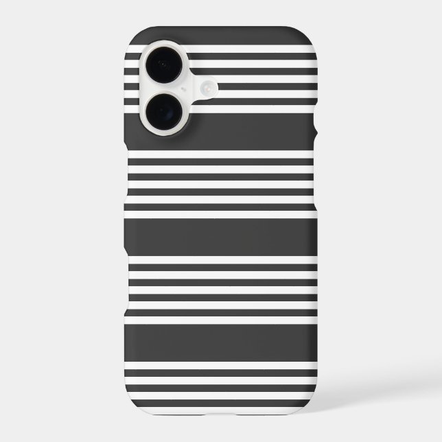 White and charcoal five stripes pattern (Back)