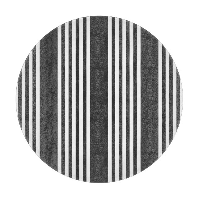 White and charcoal five stripes pattern cutting board (Front)