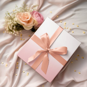 White and Coral Pink Ombre Wrapping Paper