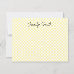 White and Cream Small Check Card