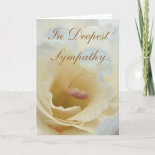 White and Cream Sympathy Card