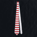 White and Crimson Horizontal Stripe Tie<br><div class="desc">Look sharp in this tie with white and crimson horizontal stripes.</div>