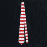 White and Crimson Horizontal Stripes Tie<br><div class="desc">Represent the crimson and white in this rugby-style,  horizontally-striped tie.</div>