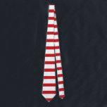 White and Crimson Horizontal Stripes Tie<br><div class="desc">Represent the crimson and white in this rugby-style,  horizontally-striped tie.</div>