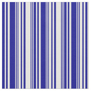 White and Dark Blue Striped Pattern Fabric