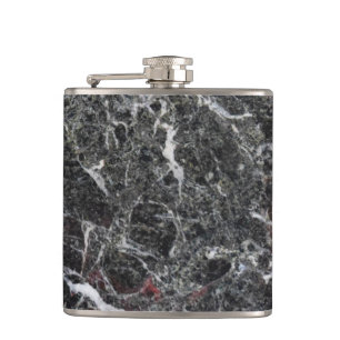 White And Dark Grey Marble Stone Hip Flask