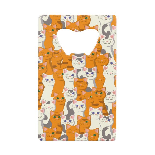 White and ginger cats pattern green eyes blue eyes (Front)