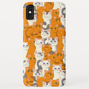 White and ginger cats pattern green eyes blue eyes Case-Mate iPhone case