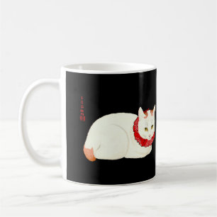 White and Ginger Japanese Cat Coffee Mug