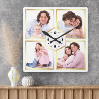 White and Gold 4 Pictures Family Photo Collage