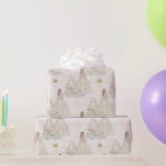 White and Gold Bridal Wedding  Wrapping Paper<br><div class="desc">Beautiful paper for wedding gift giving.  A white and cream bridal pattern with gold accents</div>