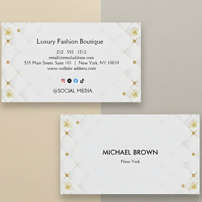 White and Gold Business Card Template (Creator Uploaded)