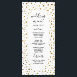 White and Gold Confetti Foil Wedding Menu Cards<br><div class="desc">White and Gold Confetti Foil Wedding Menu Cards - features a white background with faux gold glitter foil for elegant decor.  This design also features modern and elegant fonts for the text layout.</div>