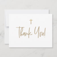 White and Gold Cross Boy name First communion