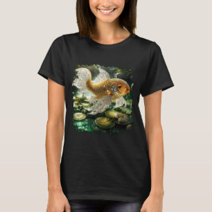 White And Gold Crystal Koi Fish T-Shirt