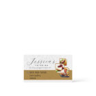 White and gold Elegant Catering Business Card
