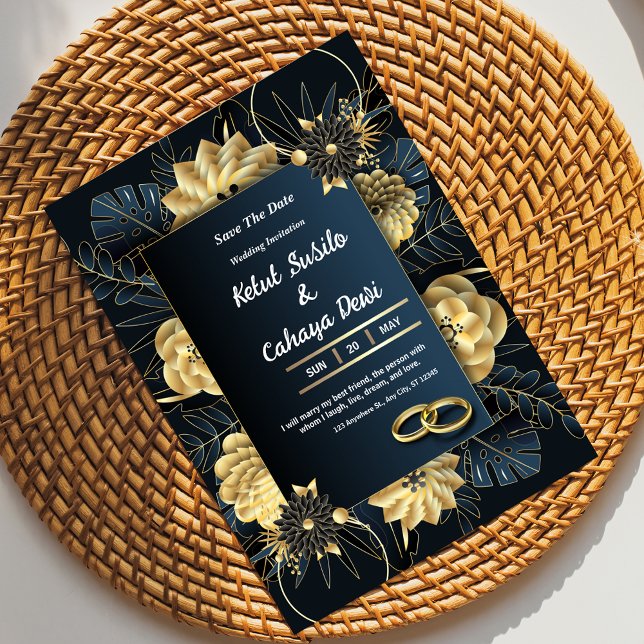 White and Gold Elegant Wedding Invitation (Creator Uploaded)