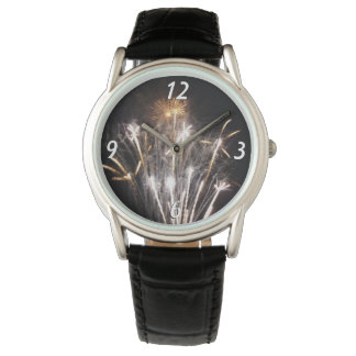White and Gold Fireworks II Patriotic Celebration Watch