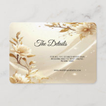 White and Gold Flowers Detail