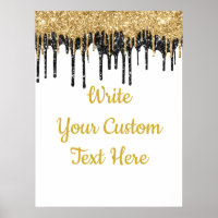 White and Gold Glitter Birthday Party Anniversary