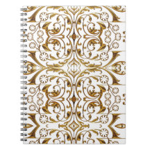 White and Gold Luxury Notebook