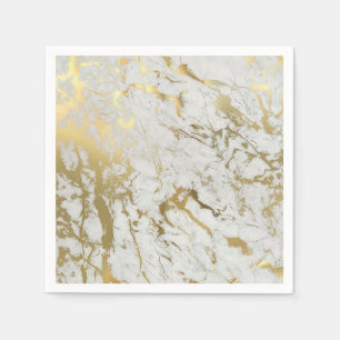 white and gold marble napkin
