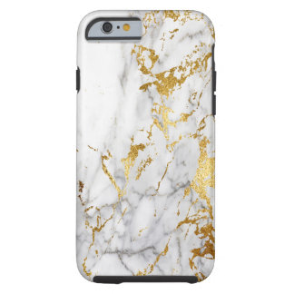 White and Gold Marble Pattern Trending Urban Tough iPhone 6 Case